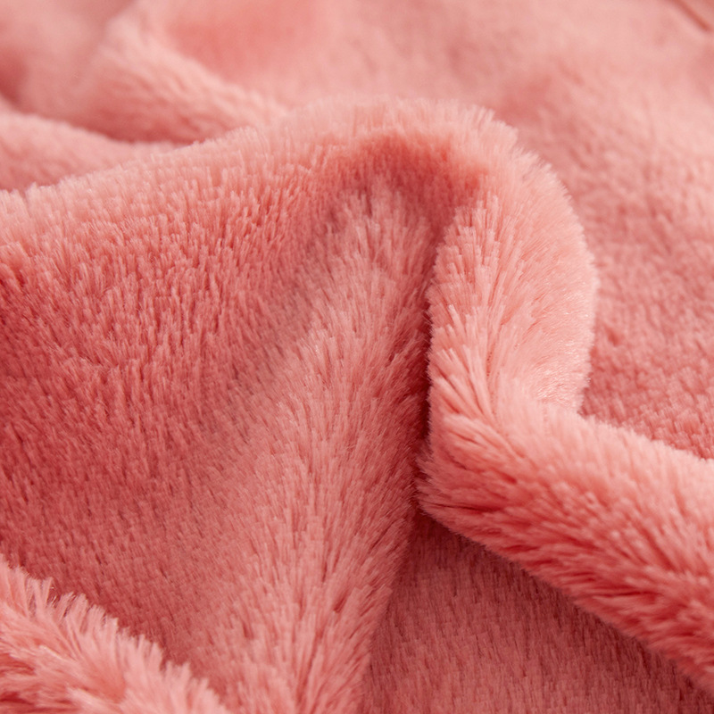 Modern Cushion Cases 45x45cm Faux Rabbit Pink - Image 3