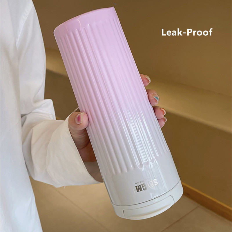 500ml Portable Fashion Gradient Color Stainless steel Thermos Tumbler - Image 2