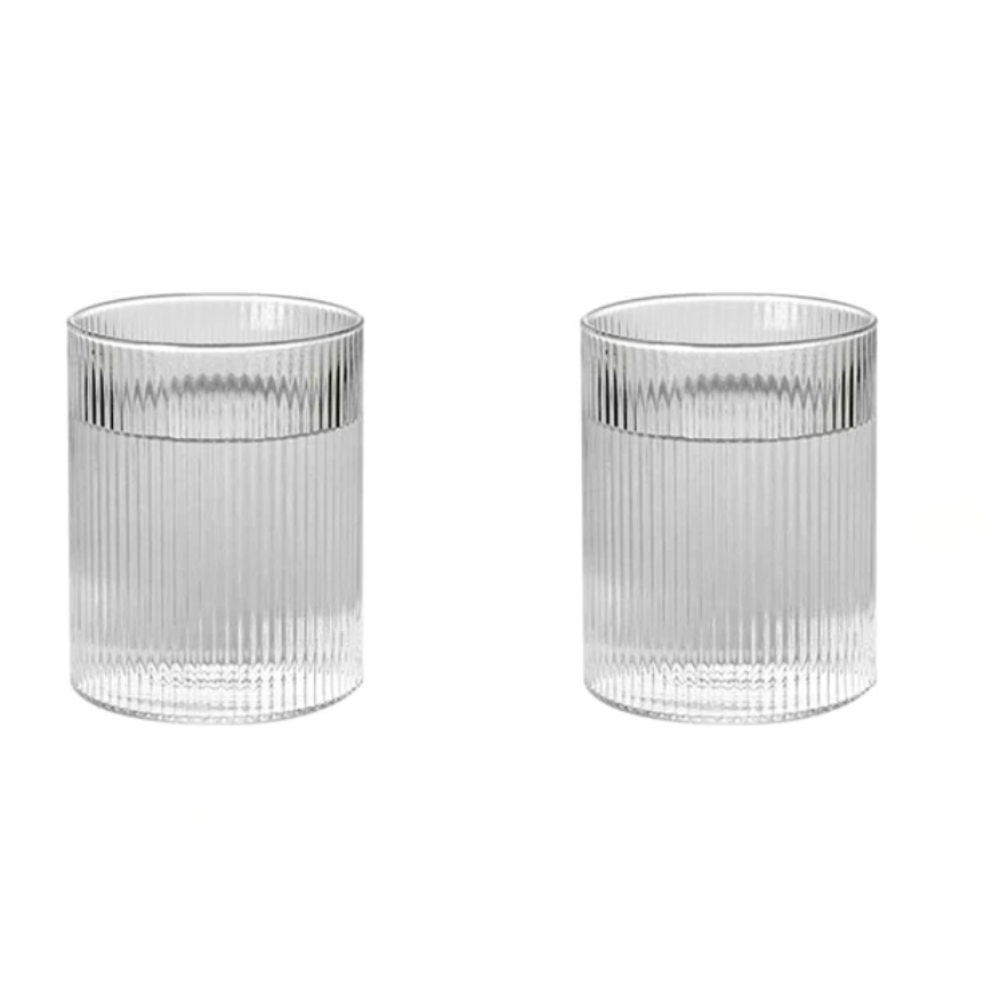 Japanese Striped Heat-Resistant Glass Transparent Water Cup
