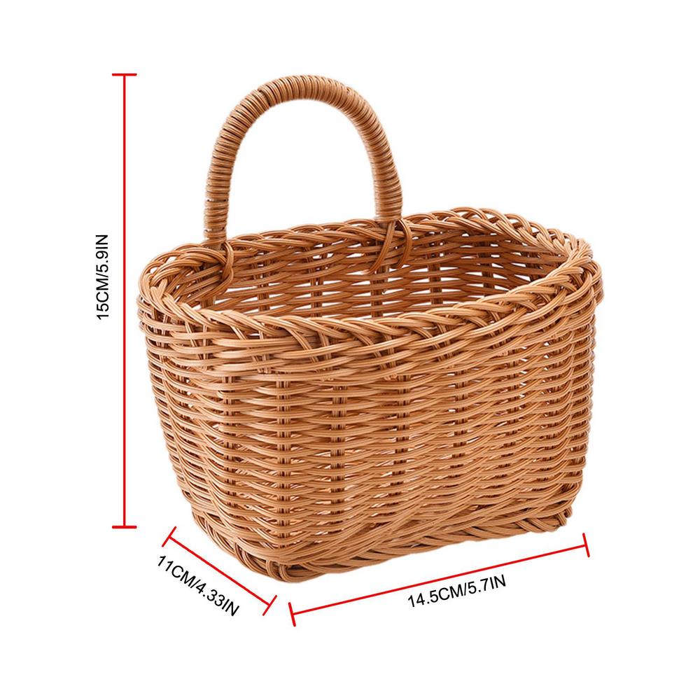 Handwoven Fruit Vegetable Wall Hanging Basket - Image 7