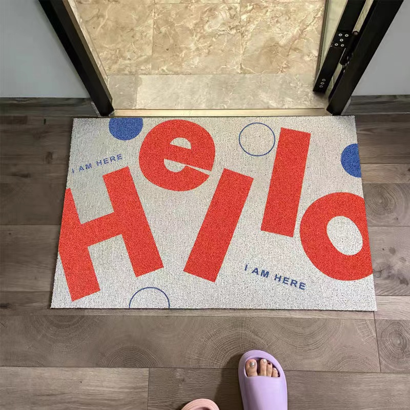 Hello Slogan Non-slip Entrance Door Mat - Image 2