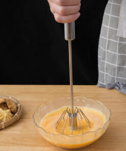 Alternative view of Semi-automatic Egg Beater 304 Stainless Steel Egg Whisk