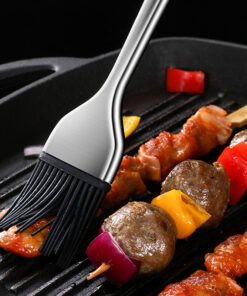 Alternative view of Silicone Kitchen Oil Brush BBQ Grill Basting Brush Stainless Steel