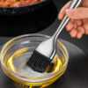 Silicone Kitchen Oil Brush BBQ Grill Basting Brush Stainless Steel