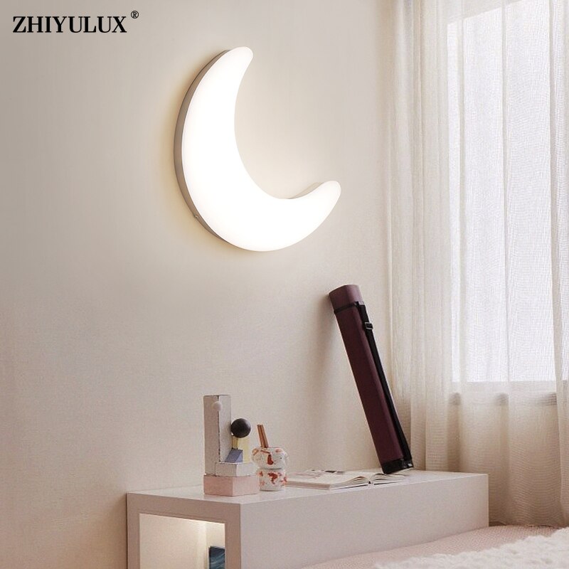 Simple Moon Modern LED Wall Lights for Children Bedroom - Image 2
