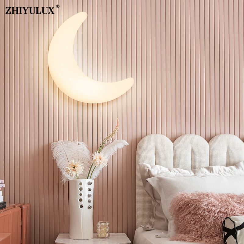 Simple Moon Modern LED Wall Lights for Children Bedroom - Image 4