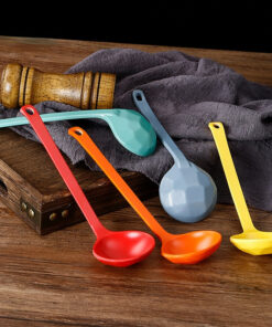 Turtle Shell Long Handle Soup Spoon, 5pcs