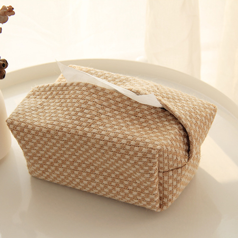 Japanese Art Simple Cotton Linen Tissue Box - Image 2