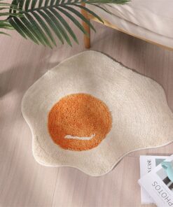 Alternative view of Fried Egg Pattern Hallway Doormat Rug