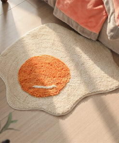 Fried Egg Pattern Hallway Doormat Rug