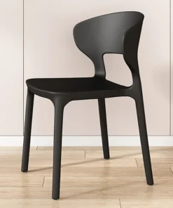 Unique Comfortable Dining Plastic Chairs Black