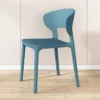 Unique Comfortable Dining Plastic Chairs Blue