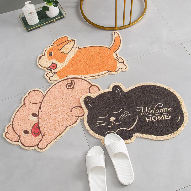 Welcome Pig Doormat Mat Entrance Rug Hallway Rectangle - Image 2