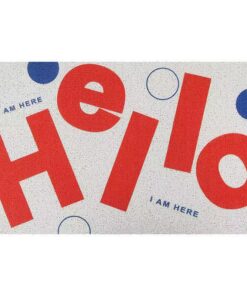 Hello Slogan Non-slip Entrance Door Mat