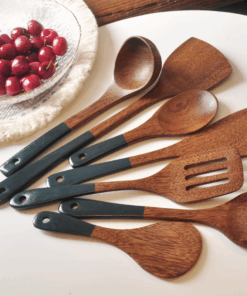 Alternative view of Natural Wooden Non-stick Cooking Utensils Set