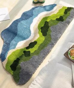 Alternative view of Plush Irregular Shaped Soft Absorbent Floor Mat