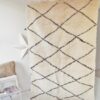 Moroccan White Beni Ouirain Rug, Vintage,Moroccan Carpet
