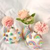 Retro Eclectic Colorful Bud Vase Cute Ceramic Vase