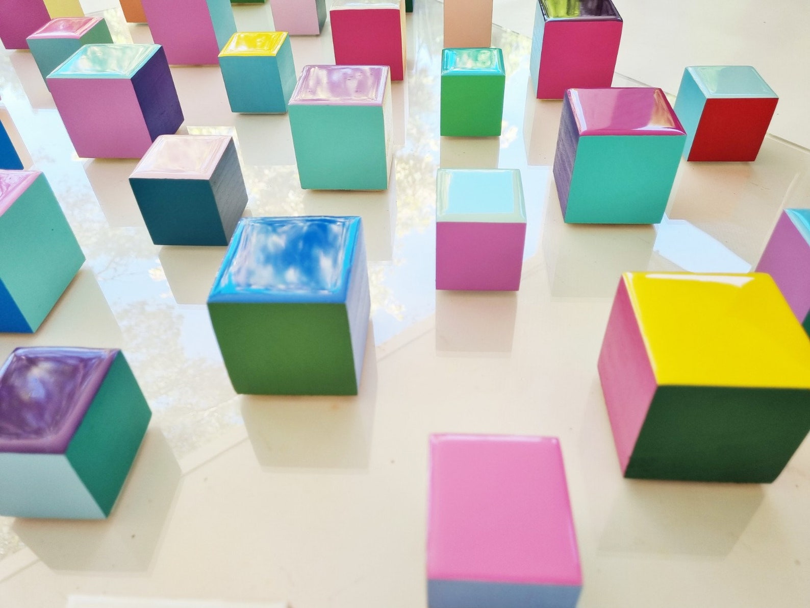 Wood Wall Art, Wall Hanging. Colorful Home Decor - Image 3