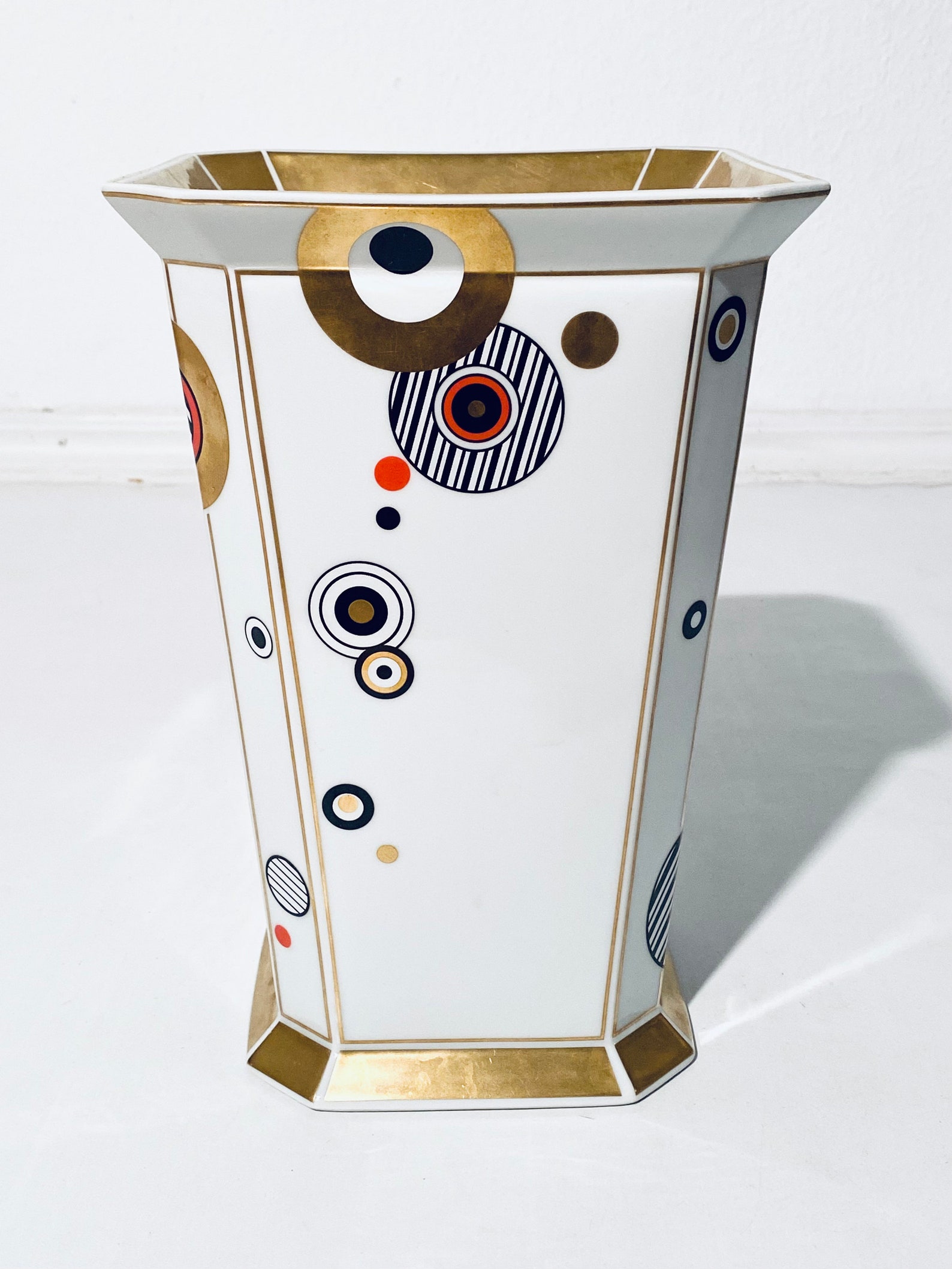 Large White Feraud Porcelain Vase Passion Goebel - Image 2