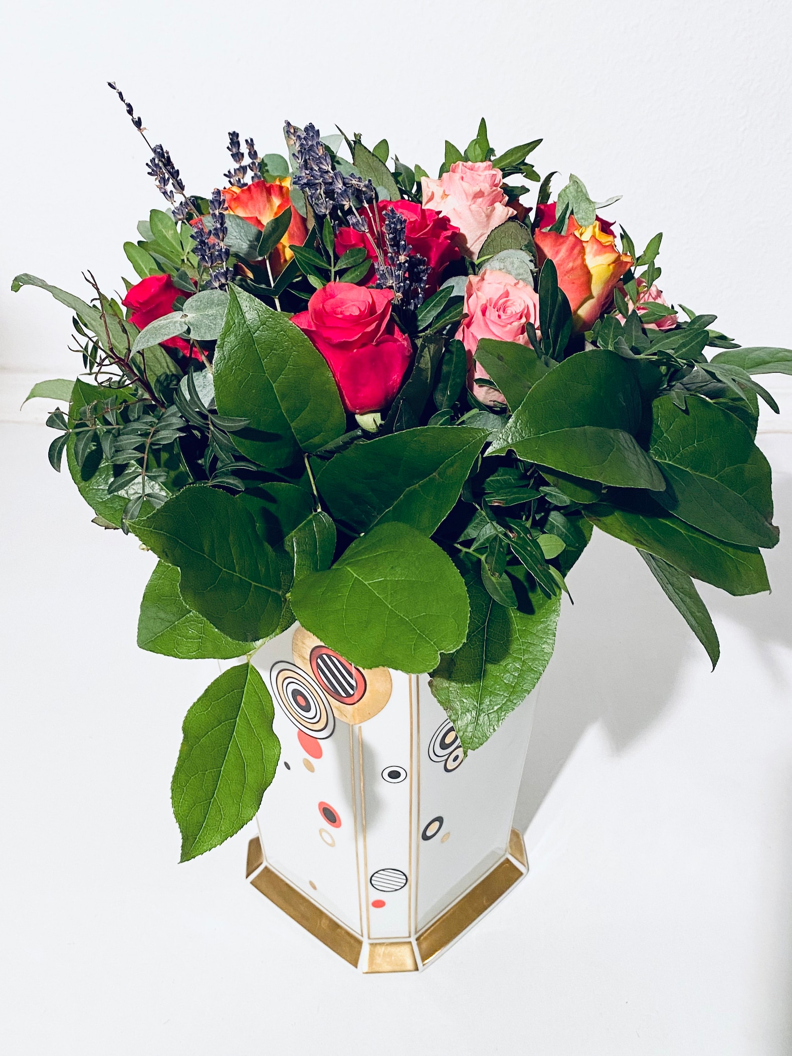 Large White Feraud Porcelain Vase Passion Goebel - Image 4