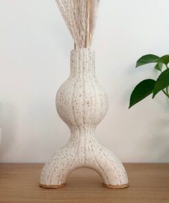 Alternative view of Ceramic Speckled Dried Flower Vase | Modern