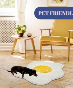 Alternative view of Hand Tufted Egg Rug Fluffy Rug for Bedroom Handmade Tufted Rug Unique Area Rugs for Living Room Modern Washable Rug Nursery Soft Carpet