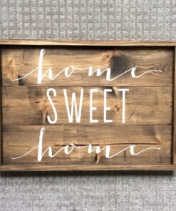 Home Sweet Home Sign, Rustic Wood Sign, Wood Decor