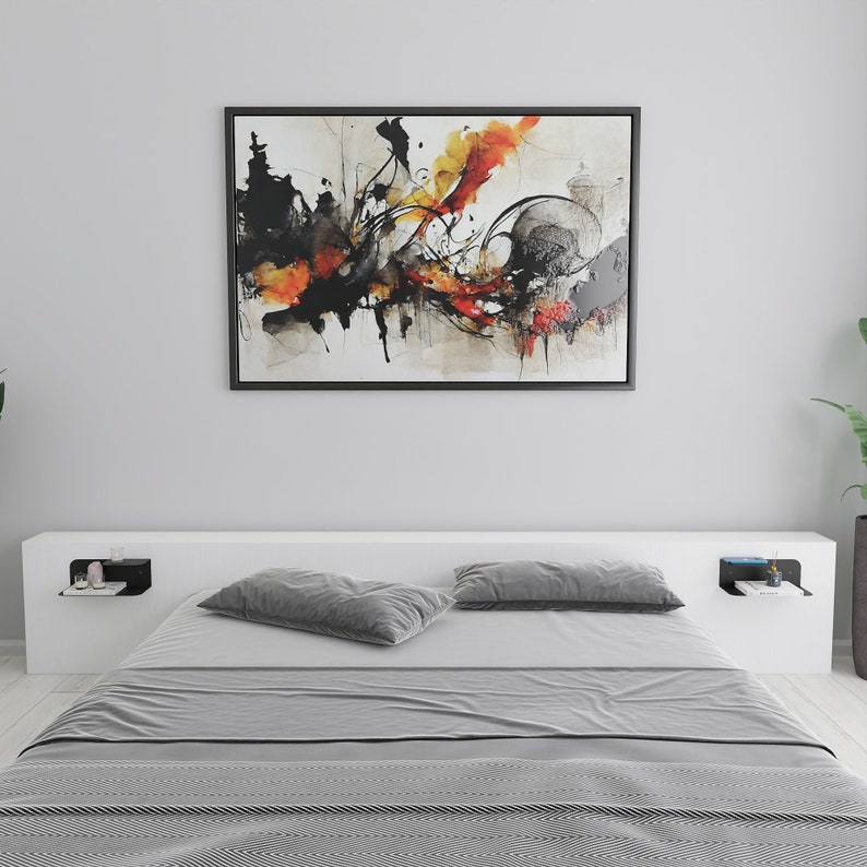 Minimalist Floating Nightstand, Floating Bedside Table - Image 3