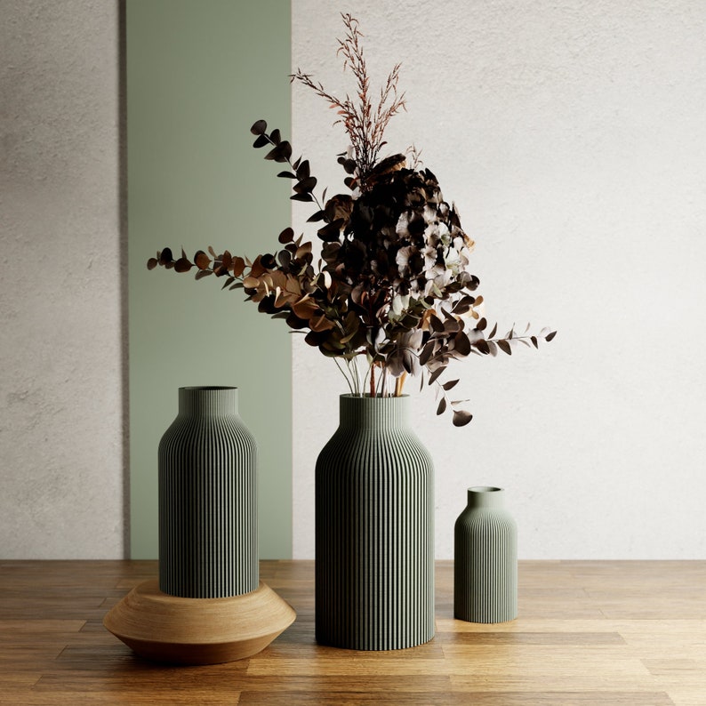 Green Vase Sleek Design Original and Striking Decor