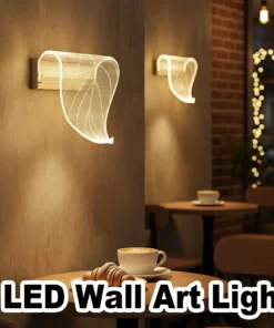 Tricolor Led Wall Lamp Sconces For Bedroom Gold Sconce Light Decorative For Living Room Home Interior Leaf Metal Scones Lighting
