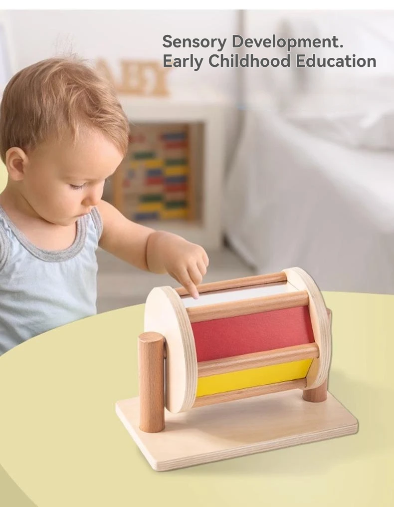 Montessori Teaching Aids, Spning Drum Rotating Rainbow, Baby Intelligence, Baby Children's Toys, Early Education Montessori Toy - Image 6