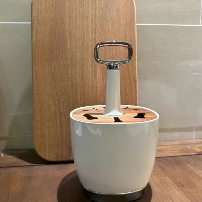 Stainless Steel Cream-colored Dining Utensil Rack - Smag Knife, Fork and Spoon Holder - Retro Home Kitchen Storage