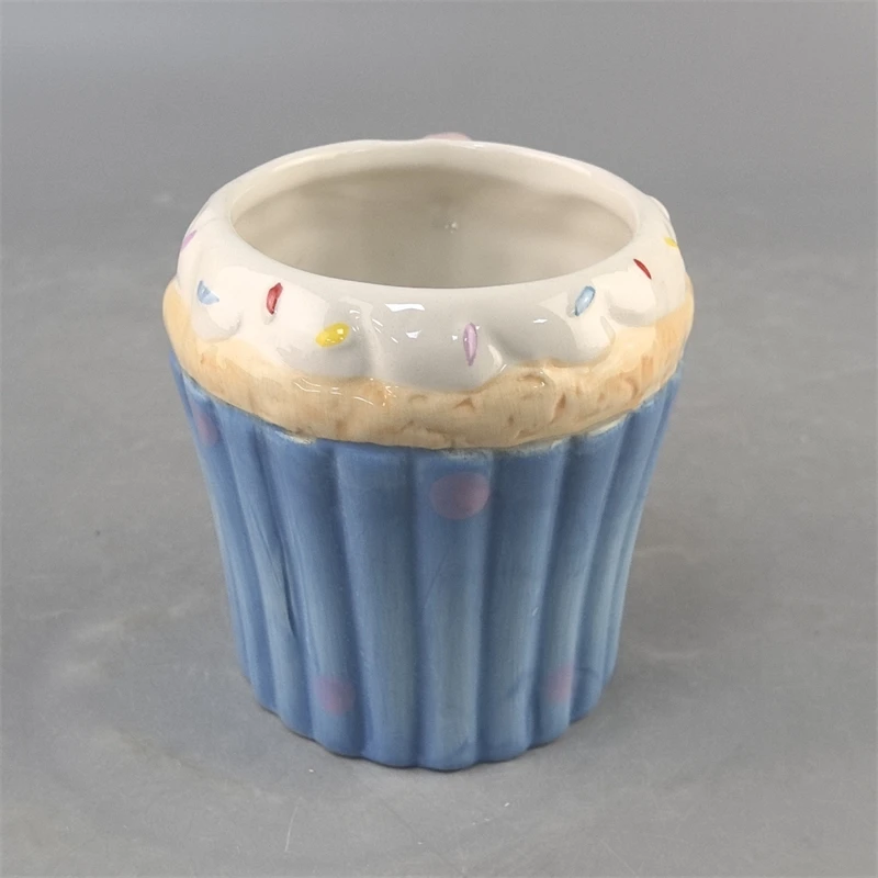 Ice Cream Muffin Cake Shaped Ceramic Mug Cute Novelty Coffee Cup For Women Party Centerpiece Table Decor Birthday Gift Home - Image 3