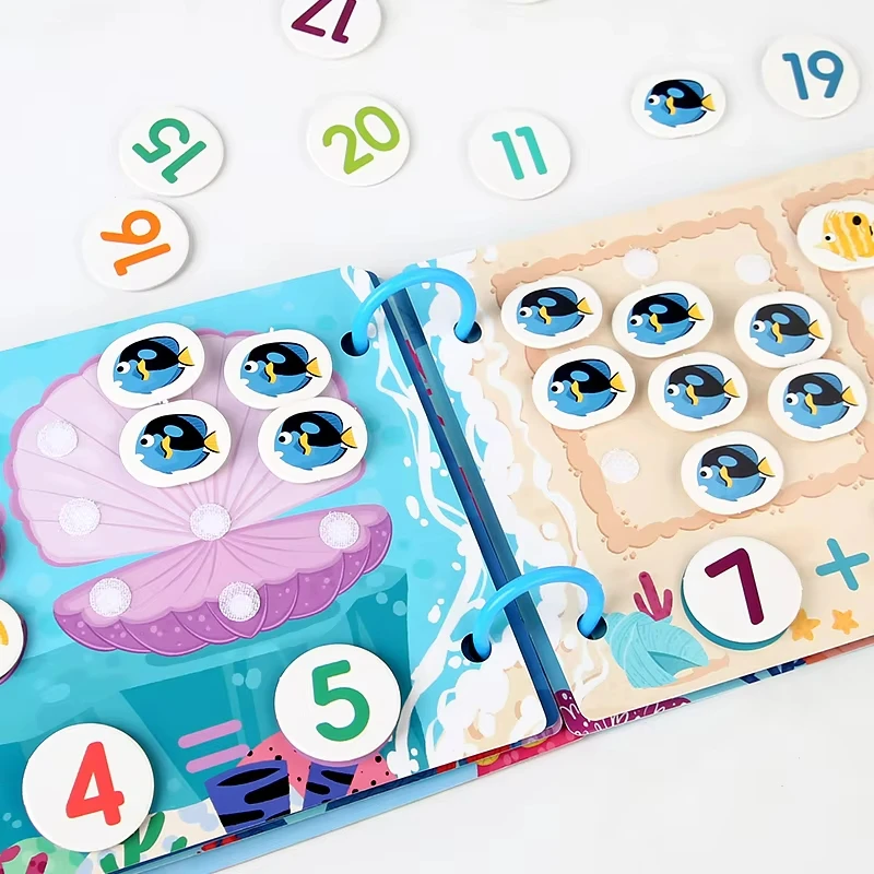 Montessori Baby Busy book My First Quiet Book Paste Early Learning Education Children Toy Matching Puzzles Game For Baby Gift - Image 4