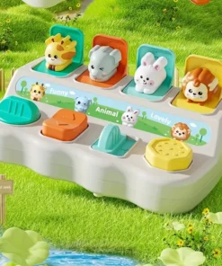 Suitable for Children's Birthday Gifts Montessori Pop up Animal Toys and Learning Boxes - Enhance Logic and Motor Skills,