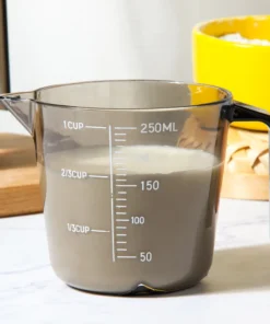 1Pcs Plastic Measuring Cup 250ml Transparent Portable Spout Kitchen Scale Accurate Markings Baking Home Restaurant Hotel