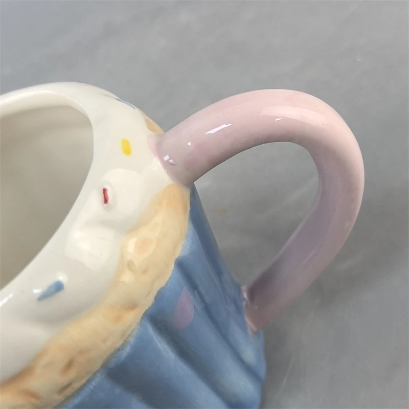 Ice Cream Muffin Cake Shaped Ceramic Mug Cute Novelty Coffee Cup For Women Party Centerpiece Table Decor Birthday Gift Home - Image 7