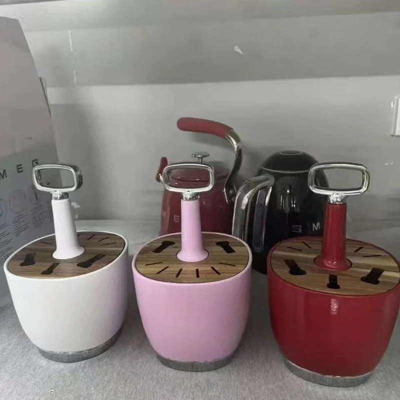 Stainless Steel Cream-colored Dining Utensil Rack - Smag Knife, Fork and Spoon Holder - Retro Home Kitchen Storage - Image 3