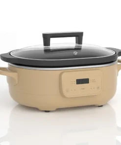 6 Quart Programmable Slow Cooker with Removable Nonstick Pot for Healthy Cooking Ideal Small Kitchen Appliance for Family Dinne