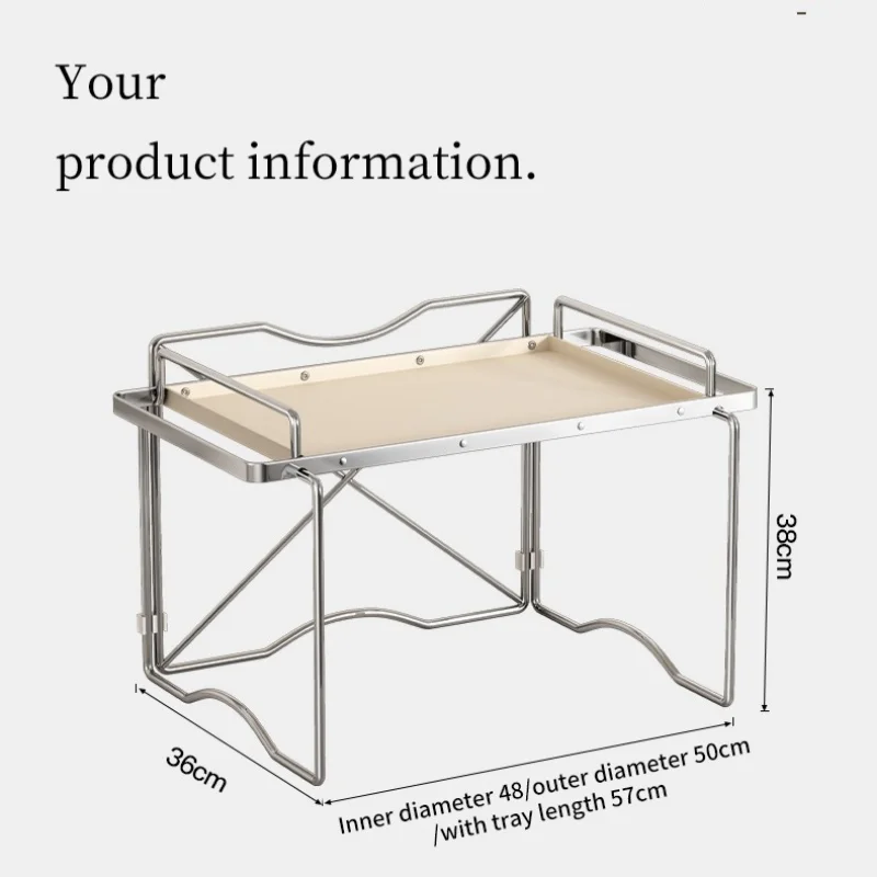2-layer Microwave Oven Storage Rack Retractable Countertop Gadget Set Floor Stand Kitchen Seasoning Holder Spicy Organizer Shelf - Image 6