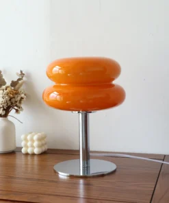 Macaron Glass Table Lamp Trichromatic Dimming Living Room Atmosphere Lamps Eye Protection Night Light Girl Bedroom Bedside Decor