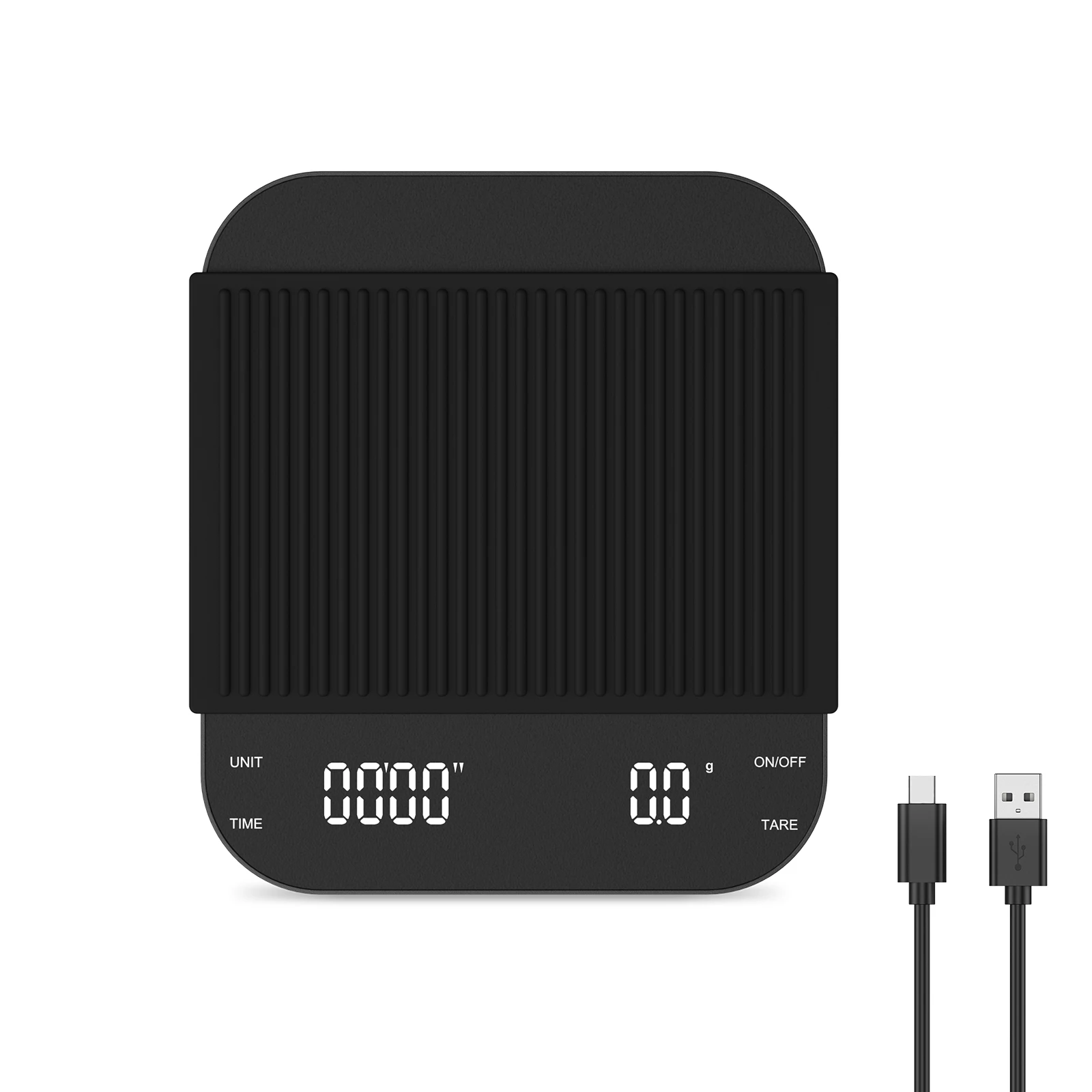 Digital Coffee Scales with Timer 3Kg/0.1g Espresso Scale Rechargeable Precision Kitchen Scale for Coffee Brewing, Baking