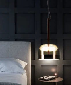 Nordic Designer Glass LED Chandelier Modern Minimalist Dining Room Living Room Lamp Bedroom Hanging Creative Lighting Fixture