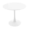 End Tables 165.35lbs Max Load Density Board+Iron Art White Modern Suitable for Living Rooms Cafés Restaurants