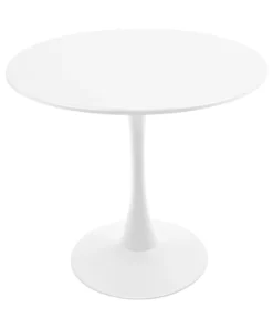 End Tables 165.35lbs Max Load Density Board+Iron Art White Modern Suitable for Living Rooms Cafés Restaurants