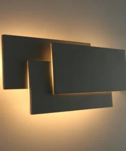 Alternative view of Modern 18W aluminum LED wall lamp living room candlestick lighting staircase square lamp bedroom bedside hotel wall lamp