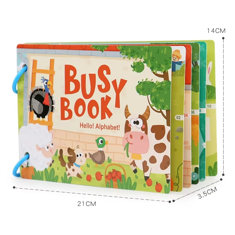 Montessori Baby Busy book My First Quiet Book Paste Early Learning Education Children Toy Matching Puzzles Game For Baby Gift - Image 6